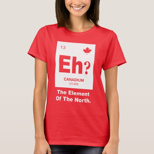 Camiseta ¿Eh? Elemento canadiense de Canadá (Anverso)