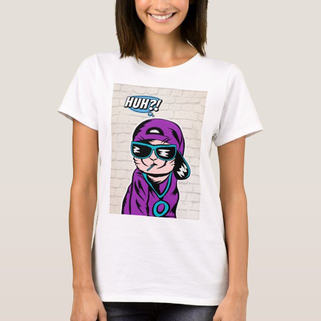 Camiseta ¿eh? preguntas de gatos (Anverso)