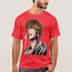 Camiseta Ehausto Samurai Kanji Japón máscara de anime Demon