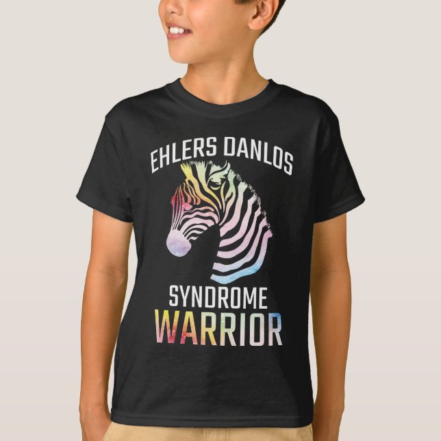 Camiseta Ehlers Danlos Awareness Gift Warrior Zebra (Anverso)