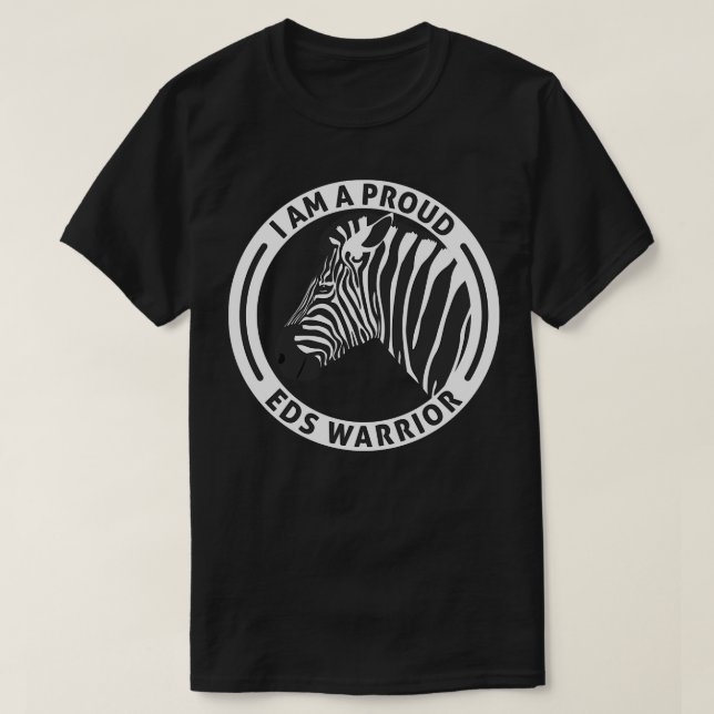 Camiseta Ehlers Danlos Awareness Orgulloso EDS Warrior Zebr (Diseño del anverso)