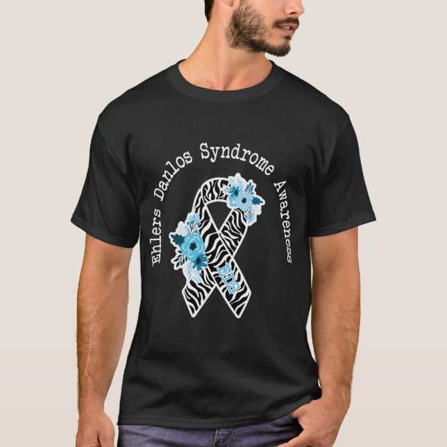 Camiseta Ehlers Danlos Síndrome Awareness Eds Zibra Ribbon (Anverso)
