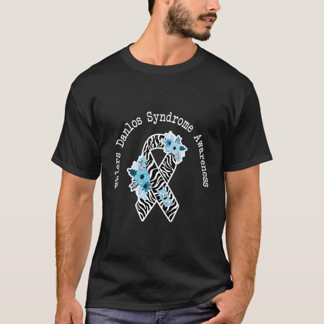 Camiseta Ehlers Danlos Síndrome Awareness Eds Zibra Ribbon (Anverso)