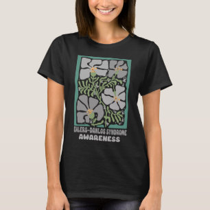 Camiseta Ehlers Danlos Síndrome Conciencia Boho Flor gris