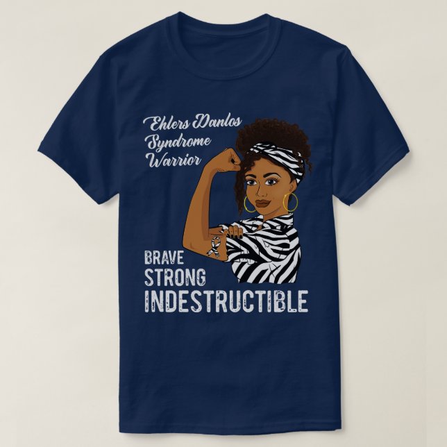 Camiseta Ehlers Danlos Síndrome Warrier EDS indestructible (Diseño del anverso)
