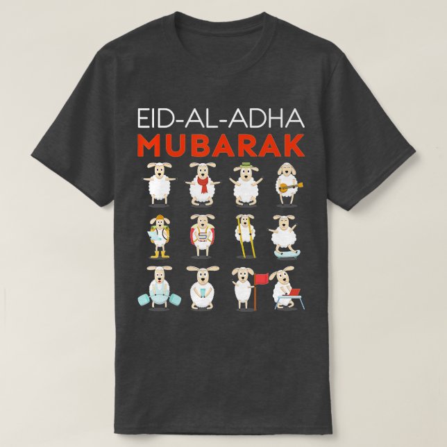 Camiseta Eid Al Adha Eid Mubarak Feliz Día de Eid Musulmán  (Diseño del anverso)