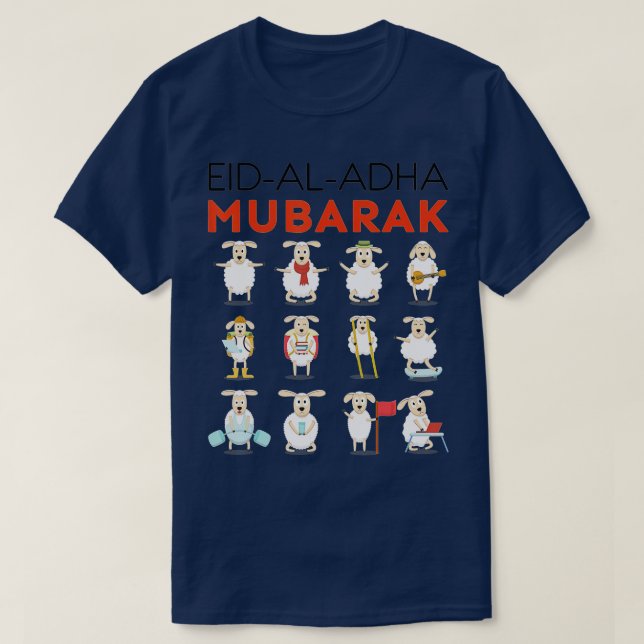 Camiseta Eid Al Adha Eid Mubarak Feliz Día de Eid Musulmán  (Diseño del anverso)