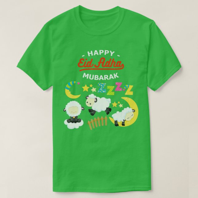 Camiseta Eid Al Adha Eid Mubarak Feliz Día de Eid Musulmán  (Diseño del anverso)