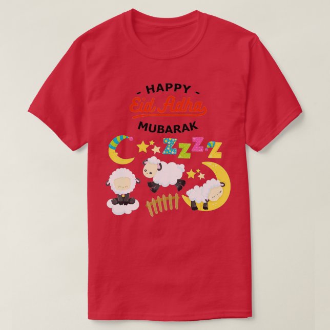 Camiseta Eid Al Adha Eid Mubarak Feliz Día del Eid Musulmán (Diseño del anverso)