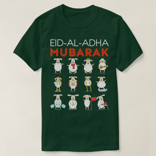 Camiseta Eid Al Adha Eid Mubarak Happy Eid Day Muslim (1)  (Diseño del anverso)