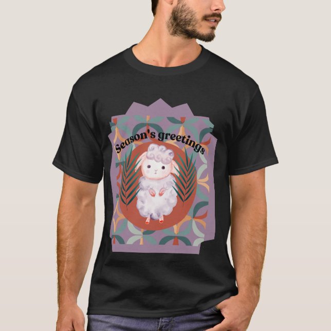 Camiseta Eid Al-Adha en rosa — Un toque artístico alegre (Anverso)