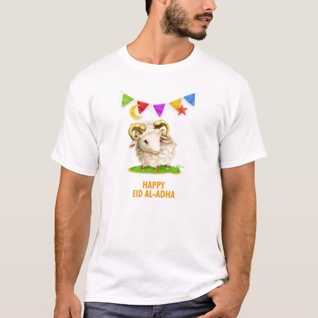Camiseta Eid al-Adha islámico feliz Mubarak (Anverso)