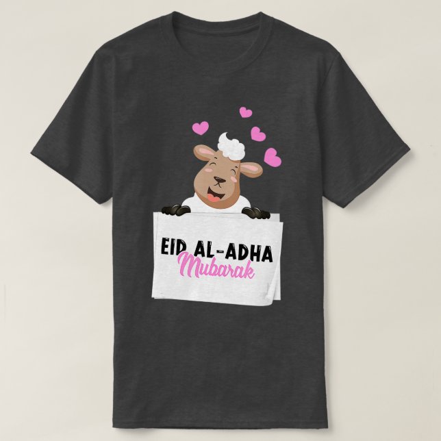 Camiseta Eid Al Adha Mubarak Kareem Gracioso Feliz Eid Adha (Diseño del anverso)