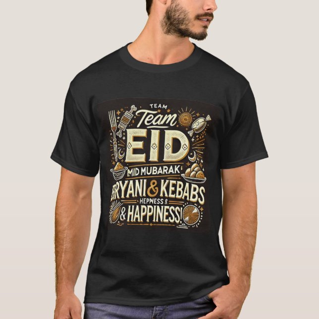 Camiseta Eid Al Fitr Mubarak Biryani Para Hombres (Anverso)