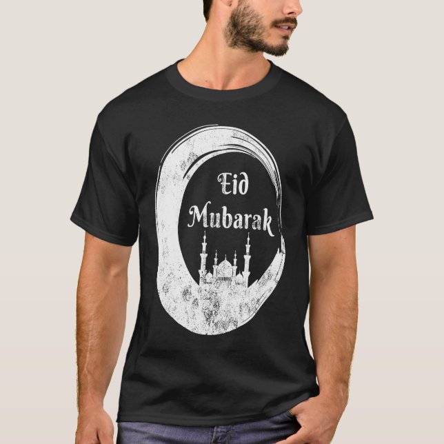 Camiseta Eid Alfitr Mubarak Kareem Karim Celebration mosque (Anverso)