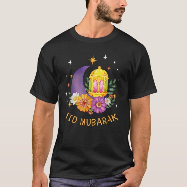 Camiseta Eid Mubarak Floral Islamic Ramadan for Muslim Wome (Anverso)