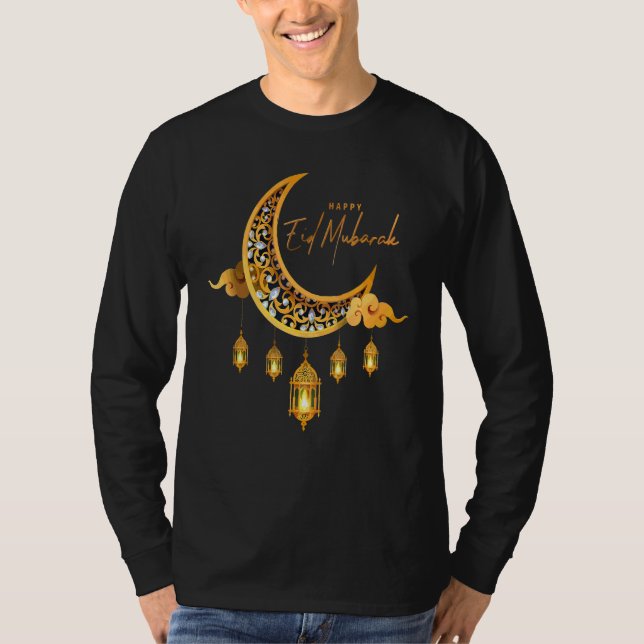 Camiseta Eid Mubarak Moon Arabic Eid Alfitr (Anverso)
