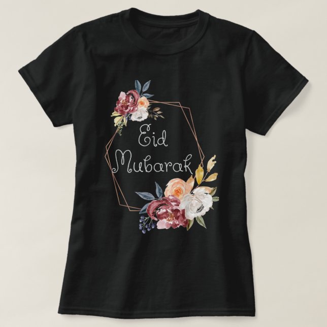 Camiseta Eid Mubarak para los hombres musulmanes estadounid (Diseño del anverso)