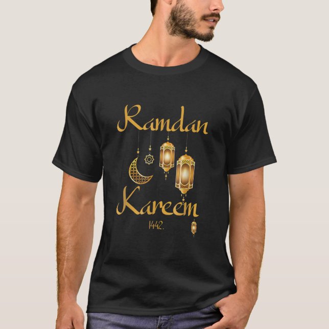 Camiseta Eid Mubarak Ramadan Kareem Feliz ayuno islámico D (Anverso)