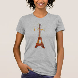 Camiseta Eiffel Tower Paris Textos