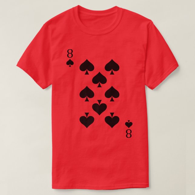 Camiseta Eight Of Spades  Funny Easy Halloween Costumes Fro (Diseño del anverso)