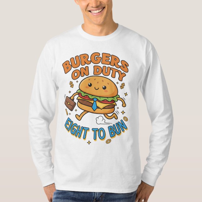 Camiseta Eight to Bun – Fast Food Work Mode (Anverso)