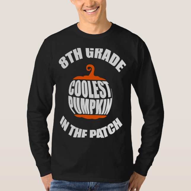 Camiseta Eighth 8th Grade Coolest Pumpkin In The Patch Kids (Anverso)