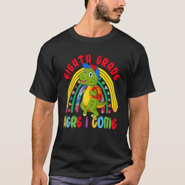 Camiseta Eighth Grade Costume Rex Student Rainbow Back To S (Anverso)