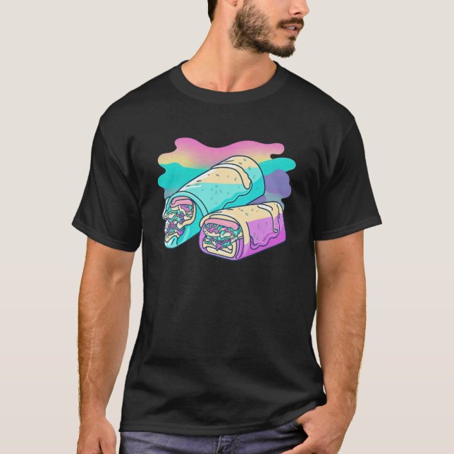 Camiseta Eighties Inspired Burritos for a Throwback Meal (Anverso)