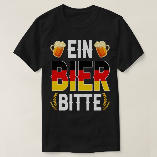 Camiseta Ein Bier Bitte German Oktoberfest Beer Drinking Lo (Diseño del anverso)