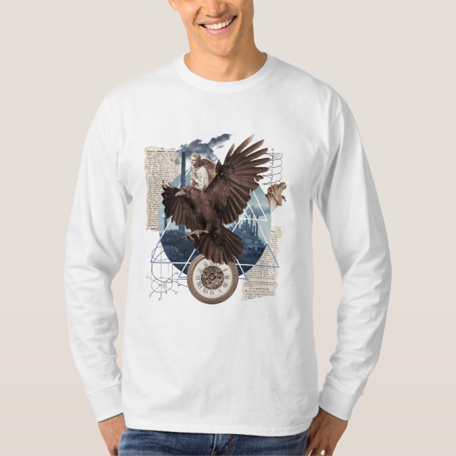 Camiseta Eine schöne Collage mit Adler      (Anverso)