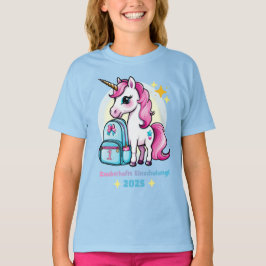 Camiseta Einhorn mit Schultasche - Zauberhafte Einschulung