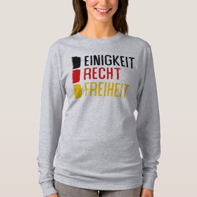 Camiseta Einigkeit Recht Freiheit Alemania Motto (Anverso)