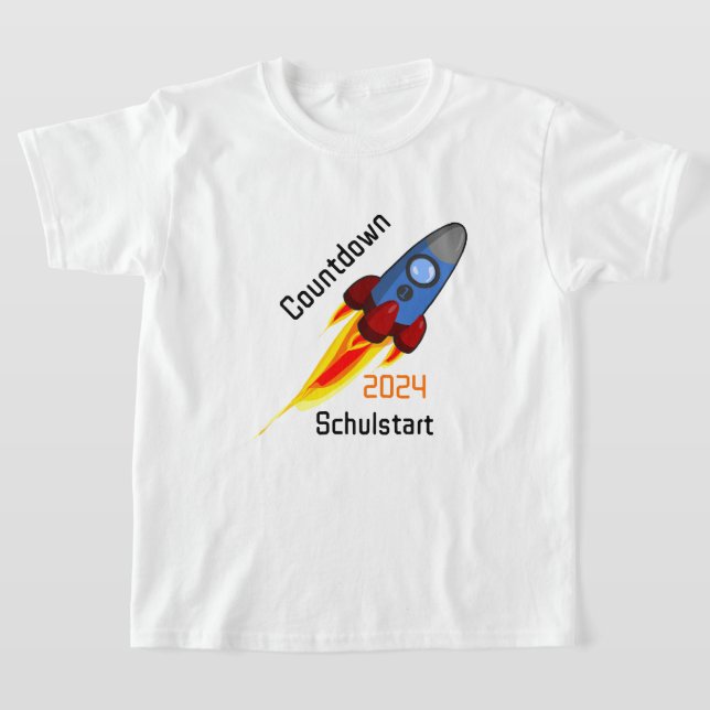 Camiseta Einschulung - Countdown Schulstart 2026 - Rakete | (Distribución)