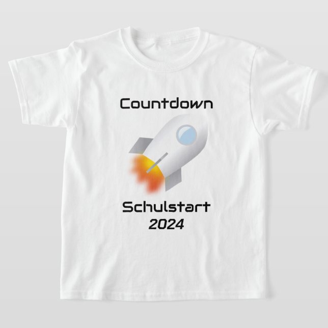 Camiseta Einschulung - Countdown Schulstart - Rakete 2 | (Distribución)