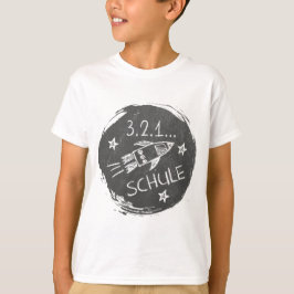 Camiseta Einschulung - Schulanfang - Rakete auf Tafel |