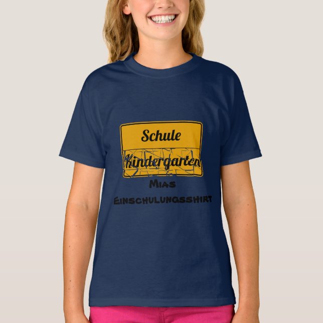 Camiseta Einschulung, Schule, Kindergarten zersplittert (Anverso)