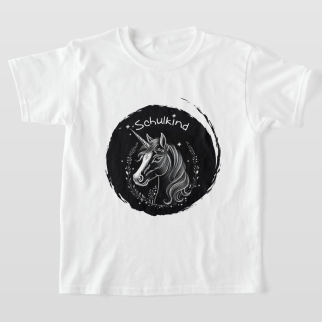 Camiseta Einschulung - Schulkind - Einhorn mit Sternchen | (Distribución)