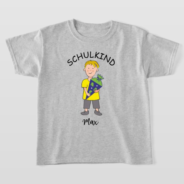 Camiseta Einschulung Schulkind - Junge mit Schultüte 1 | (Distribución)