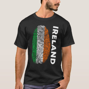 Camiseta Eire Fingerprint St Patrick's Day Bandera Irlandes