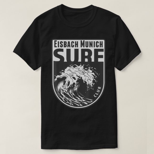 Camiseta Eisbach Munich Surf Souvenir Waves Surf Vacatio (Diseño del anverso)