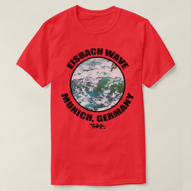 Camiseta Eisbach wave Munich Alemania Surf (Diseño del anverso)