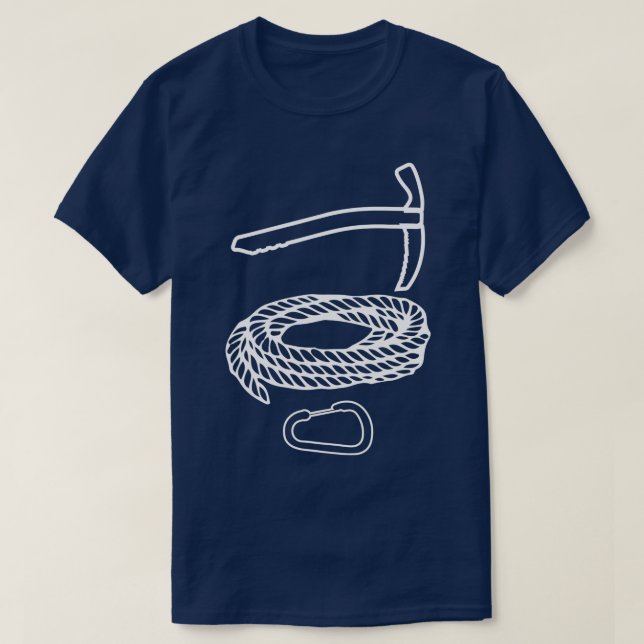 Camiseta Eisspitzhacke Climbing Rope Ice Climber (Diseño del anverso)