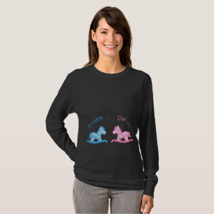 Camiseta Either or Pink Blue Rocking Horse maternity