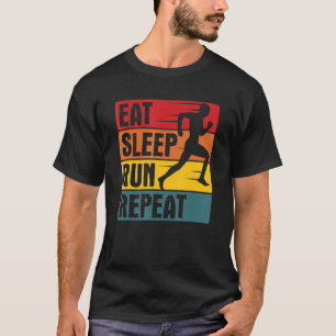 Camiseta Ejecución de ejecución de repetición de maratón en