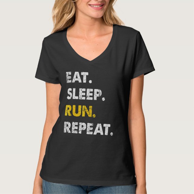 Camiseta Ejecución Jogging Eat Sleep Run Repetir (Anverso)