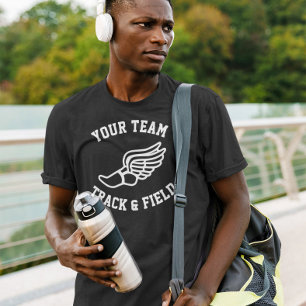 Camiseta Ejecuta la pista y el Personalizado de campo Nombr