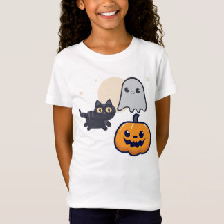Camiseta Ejecutando Fantasma De Gato Negro Con Calabaza