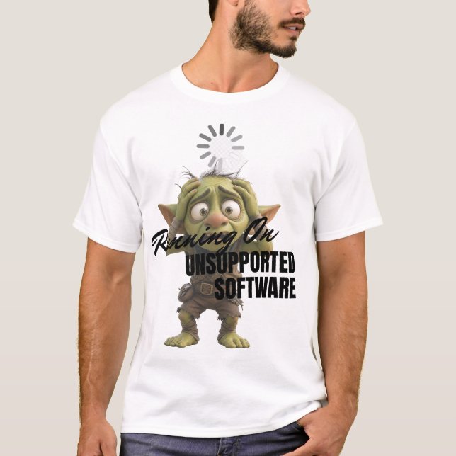 Camiseta Ejecutándose en software no compatible (Anverso)