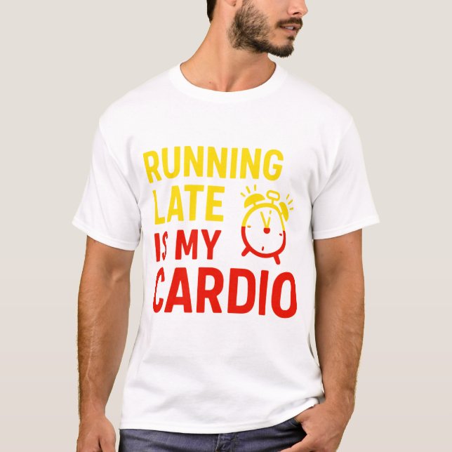 Camiseta Ejecutándose tarde (Anverso)